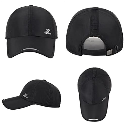 Running Hat Mesh Quick Dry Hat Baseball Cap for Women Men - color: White+black+lightgrey 2