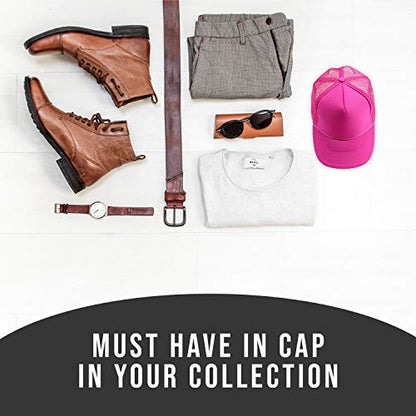 2 Packs Baseball Caps Blank Trucker Hats Summer Mesh Cap (2 FOR Price of 1) - color: Hot Pink