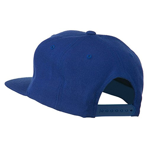 e4Hats.com Gold Lion Embroidered Wool Snapback Cap - color: Royal