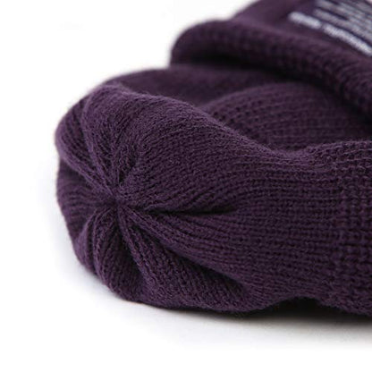 UNDERCONTROL Winter Trawler Fisherman Beanie Men Women Unisex Stylish Plain Docker Skull Hat Roll up Watch Cap Color Pack - color: Purple
