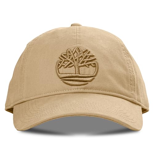 Timberland Soundview Baseball Cap for Boys 7-14, Cotton Canvas, Adjustable, Lightweight & Durable, One Size - color: Tan