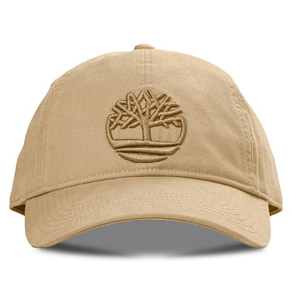 Timberland Soundview Baseball Cap for Boys 7-14, Cotton Canvas, Adjustable, Lightweight & Durable, One Size - color: Tan