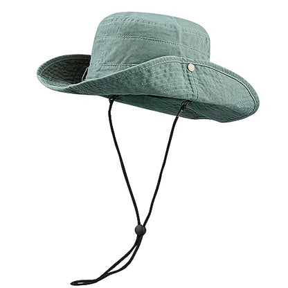 Clakllie Reversible Packable Boonie Fishing Hat UV Protection Sun Beach Hat - color: S-hjy6-green