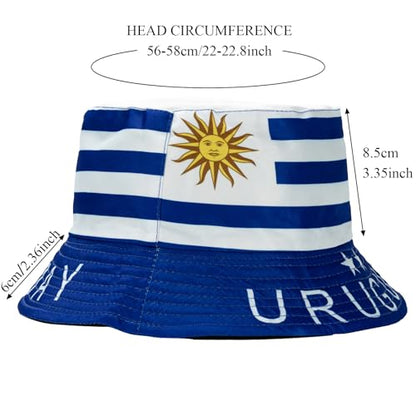 2026 World Cup Fan Bucket Hat with National Flag,Fisherman Hat for 2026 World Cup Fan