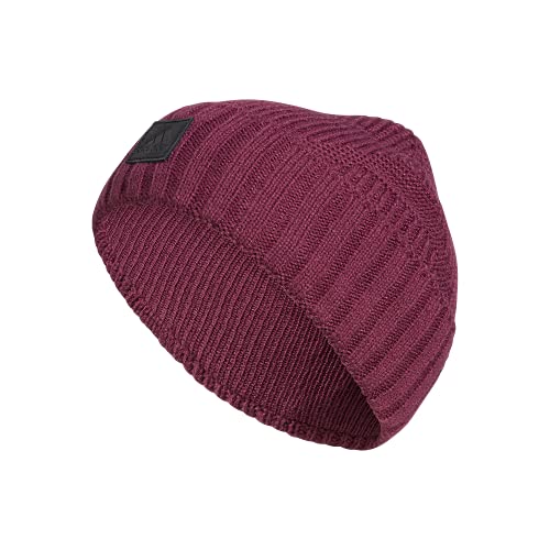 adidas Men's Pine Knot Fold Beanie - color: Victory Crimson Purple/Black