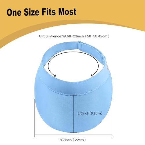 WANDER Running Sun Visor Hat Wide Brim UPF 50+ Mesh Cap for Women - color: Skyblue