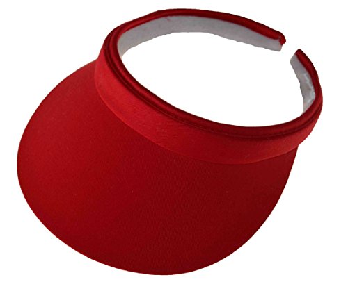 Nayt Women's Nylon Twill Clip-on Visor - color: Red
