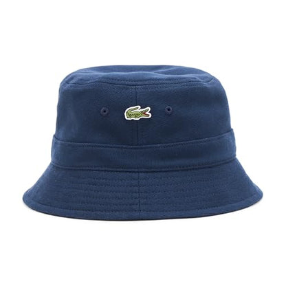 Lacoste Unisex Adult Lacoste Unisex Organic Cotton Bucket Hat - color: Navy Blue, size: Small-Medium