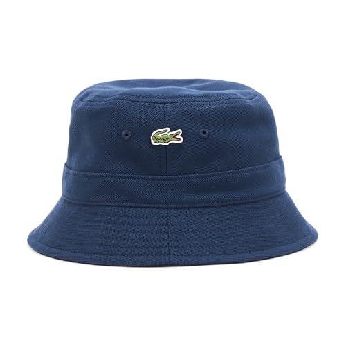 Lacoste Unisex Adult Lacoste Unisex Organic Cotton Bucket Hat - color: Navy Blue, size: X-Small-Small