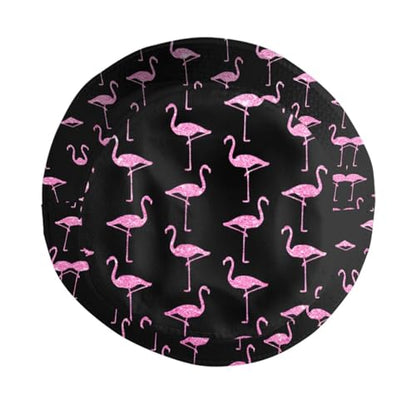 Funny Pattern Bucket Hat, Unisex Summer Sun Hat Packable Beach Travel Fisherman Cap for Women Men - color: Pink Flamingos