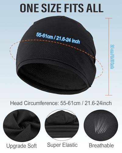ROYBENS Cooling Skull Caps for Men, Cooling Hats for Women, Summer Beanie - color: Set C