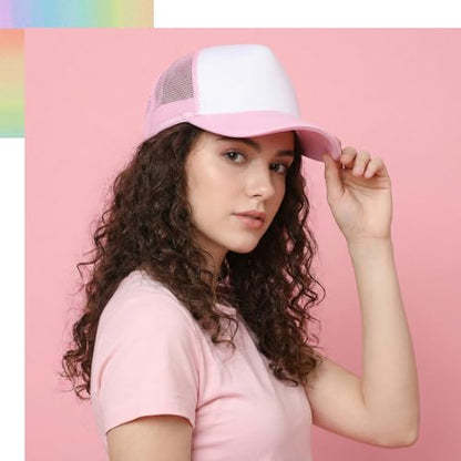 20 Pack Sublimation Trucker Hats Blank DIY Gift Bulk Birthday Party - color: Multicolor