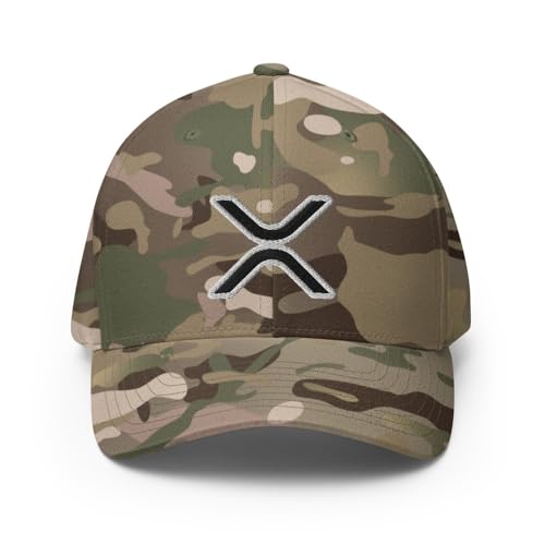FX XRP Fitted Hat Embroidered Curved Bill Mid Crown Closed-Back Structured Twill Cap - color: Multicam Green, size: Large-X-Large