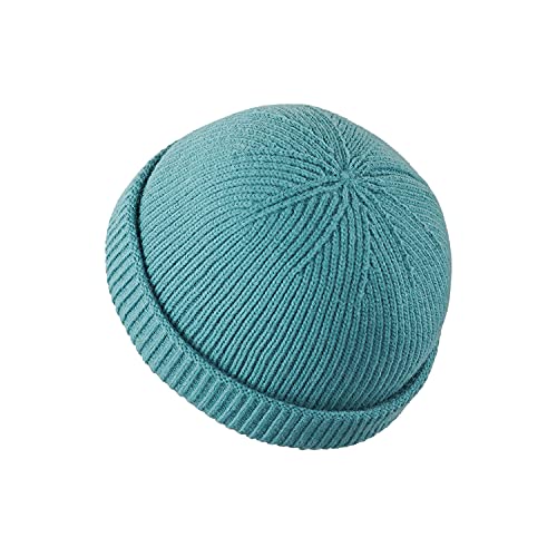 Croogo Brimless Hat Beanie Docker Cap Rolled Cuff Worker Sailor Skullcap - color: Ct47-light Blue