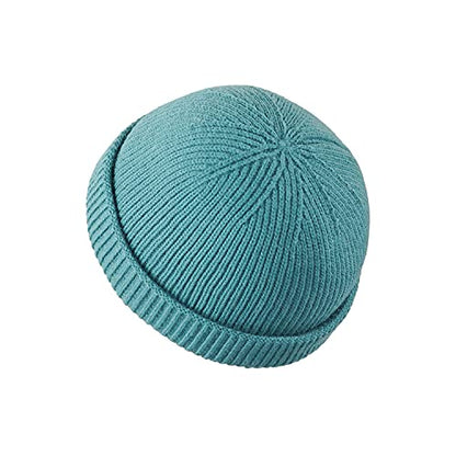 Croogo Brimless Hat Beanie Docker Cap Rolled Cuff Worker Sailor Skullcap - color: Ct47-light Blue