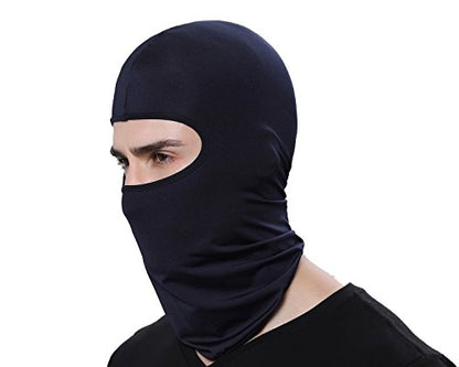 Pack of 3 Ski Mask Bandana Face Hat for Outdoor Airsoft Motorcycle Hood Helmet Balaclavas Headwear - color: Darkblue