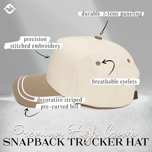 Funky Junque Women's 2 Tone Trucker Hats - color: Khaki/Beige