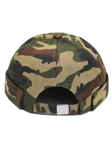 Dome Brimless Docker Cap Sailor Beanie Cap Visorless Hat for Men & Women - color: Camo