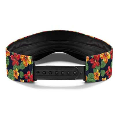 Cool Styles Sun Visor Hats 21.65~23.62 inches Adjustable Open-Top caps Quick-Dry Visor Cap - color: Large Tropical Flowers