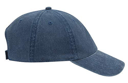 OTTO Garment Washed Pigment Dyed Cotton Twill 6 Panel Low Profile Dad Hat - color: Navy
