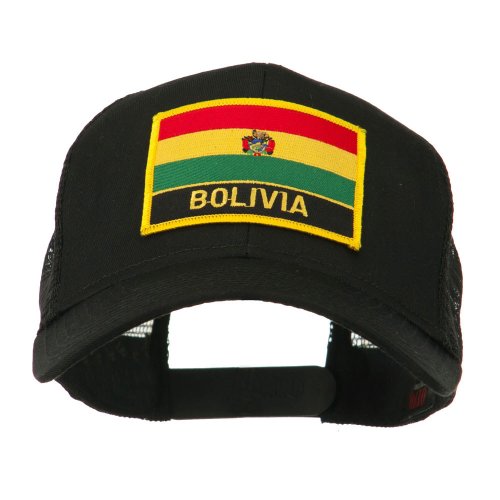 e4Hats.com South America Flag Letter Patched Mesh Cap - color: Bolivia