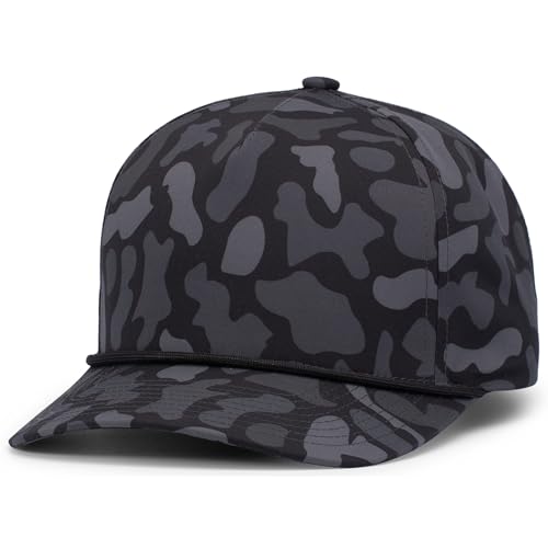 Pacific Headwear Duck Camo 5-Panel Trucker Cap - color: Blackout