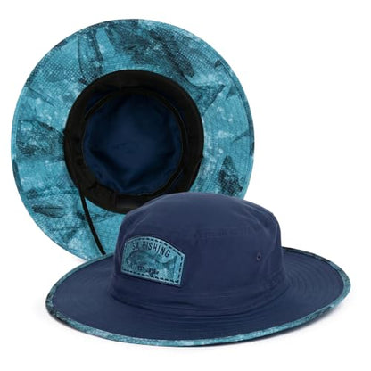 Soul of Adventure Bucket Hat | UV 50+ for Adults | Sun Protection with Adjustable Fit, Moisture-Wicking Fabric - color: Fish Camo