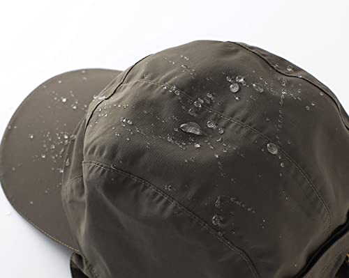 Connectyle Men's Water-Resistant Winter Hat Reflective Fleece Lined Earflap Cap Warm Baseball Sports Hat - color: Army Green