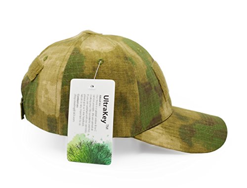 UltraKey Military Tactical Operator Cap, Outdoor Army Hat Hunting Camouflage Baseball Cap - color: Ruin Green Camouflage