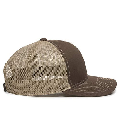 Outdoor Cap Unisex-Adult Outdoor Cap Structured Mesh Back Trucker Cap - color: Brown/Tan
