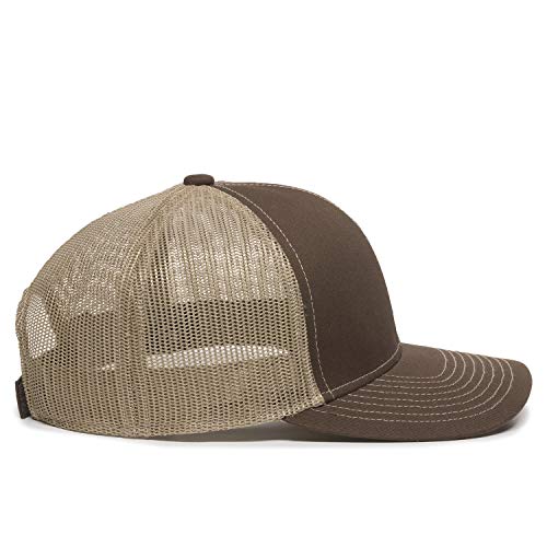 Outdoor Cap Unisex-Adult Outdoor Cap Structured Mesh Back Trucker Cap - color: Brown/Tan