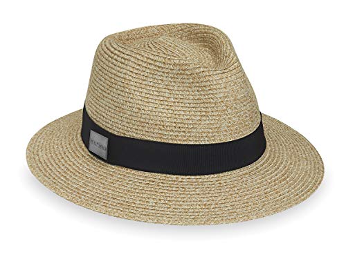 CARKELLA by Wallaroo Men’s Fairway Fedora – UPF 50+, UV Sun Protection, Packable and Adjustable Sizes – Classic Resort Style - color: Beige, size: Medium-Large