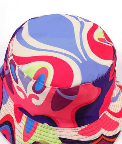 Quanhaigou Bucket Hats Unisex Summer Travel Beach Fisherman Cap for Men Women Teens - color: Flowing Color