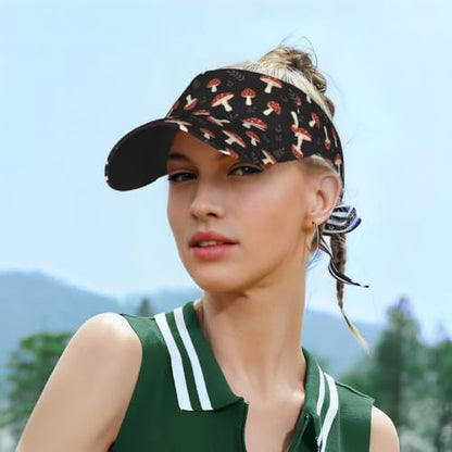 Leopard Print Sun Visor Hat Adjustable Sports Beach Cap for Men Women - color: 11