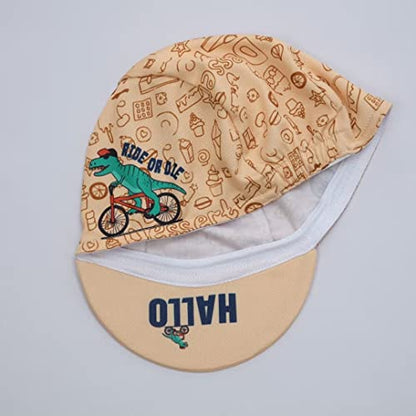 Funny Cycling Cap - Polyester Cartoon Cycling Hat-Under Helmet - Cycling Helmet Liner Breathable&Sweat Uptake - color: Ooo