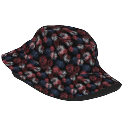 Bucket Hat for Men Women Packable Sun Hats Fisherman Outdoor Summer Travel Hiking Beach Caps - color: Firework