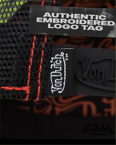 Von Dutch Unisex Velvet Trucker Hat, Curved Bill, Mesh Back, Snapback - color: Red
