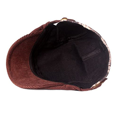 2 Pack Men's Plaid Cotton Flat Newsboy Ivy Cabbie Golf Gatsby Cap Hat - color: 680nc