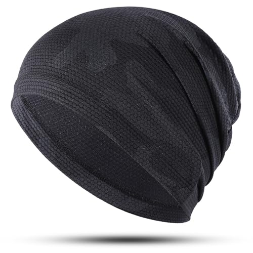 WTACTFUL Cooling Breathable Skull Cap Men Women, Sweat Wicking 1-2-4 Pack - color: 1 Piece - Camoblack