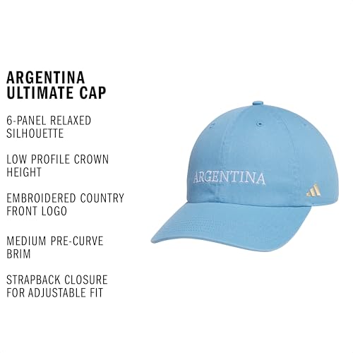 adidas Men's Ultimate Hat Baseball Cap - color: Light Blue/White/Hazy Beige/Argentina