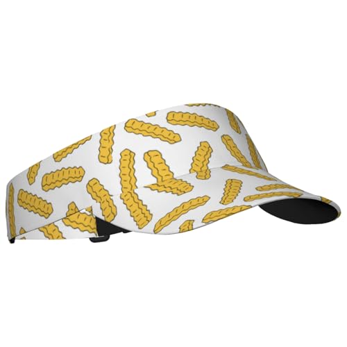 Adjustable Lightweight Open Top Sports Sun Visor Hat Cap for Golf Tennis - color: French Fries