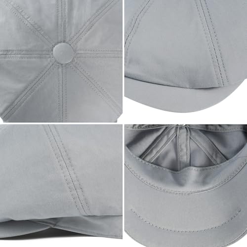 Toddler 8 Panel Cotton Newsboy Cap - color: Light Grey, size: 12-24 Months