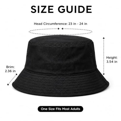 Bucket Hats Bulk Solid Color DIY Blank Hat Bucket Hats for Men, Women and Adults - color: 50 Pcs Black