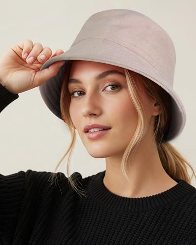GADIEMKENSD Winter Bucket Hat - Premium Wool, Packable, Plain Colors, Unisex Warm Hat - color: Blue 2.0, size: Medium