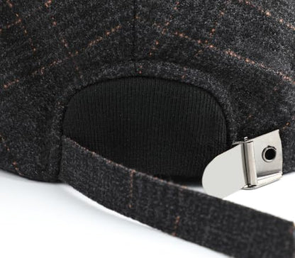 Sumolux Mens Newsboy Hat Flat Cap Gatsby Lvy Irish Hats Driving Cabbie - color: B Dark Grey Plaid