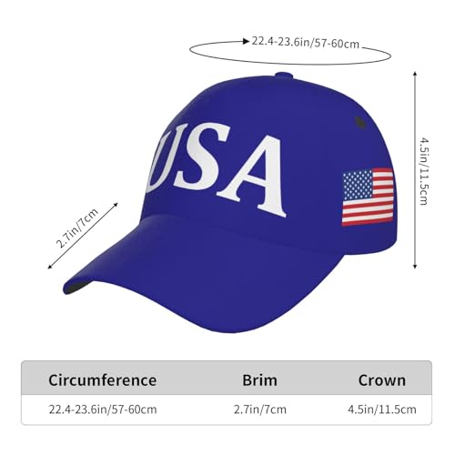 American Flag Baseball Caps Embroiderred USA Flag Patriotic Dad Hat Adjustable Trucker Hats for Men Women - color: Usa Flag Blue 3