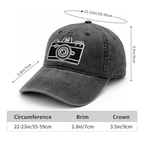 WOAIDY Embroidered Baseball Cap for Men & Women - color: Camera