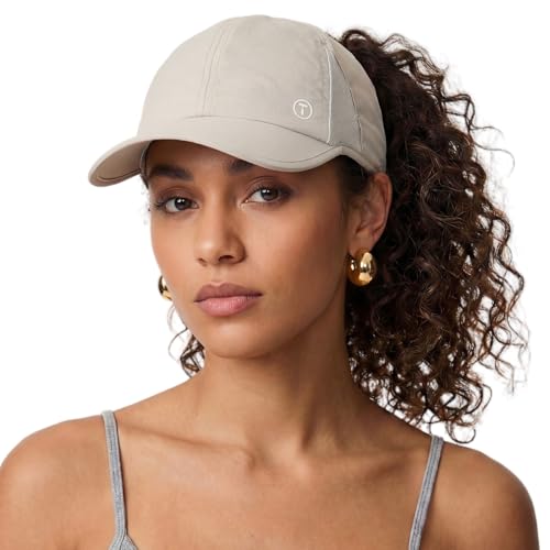 TOP-EX UPF 50+ Cooling Ponytail Baseball Cap for Women, Water-Resistant - color: Cloud Grey, size: X-Small