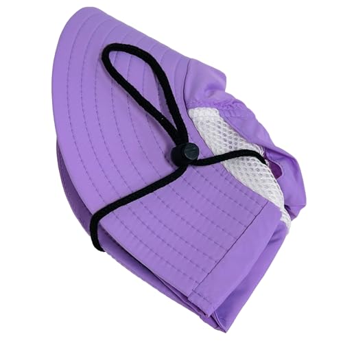 Packable and Adjustable Mesh Boonie Sun Hat with Neck Flap - color: Purple