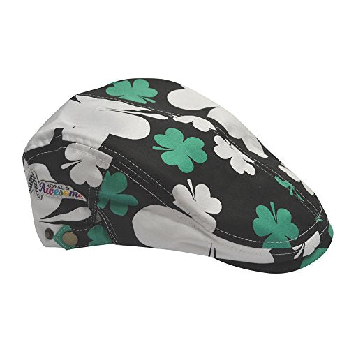Royal & Awesome Men's Golf Flat Cap, Funny Golf Hats - color: Paddy Pars